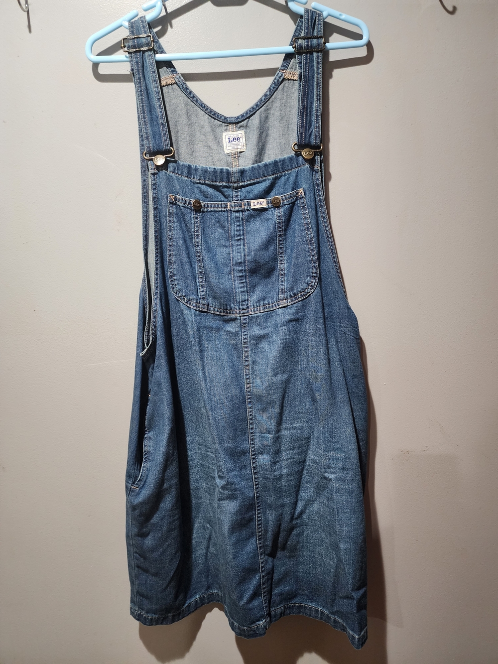 Womens Lee Denim Overall Dress